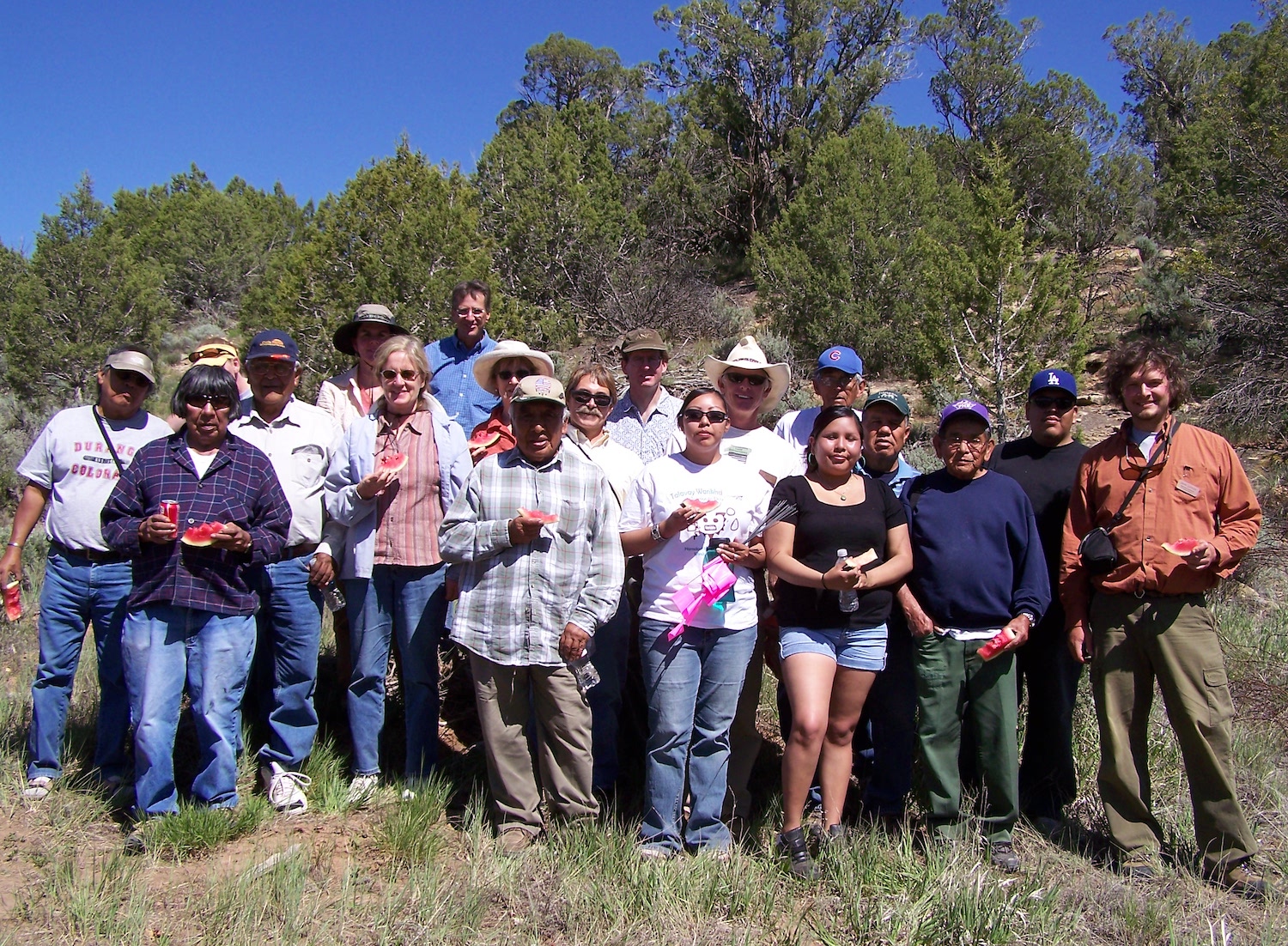 The participants in the initial planting of the PFP gardens in 2008.